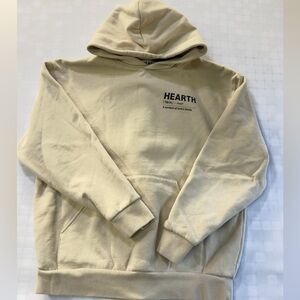 Earth Cream Pullover Hoodie with 'HEARTH' Chest Print